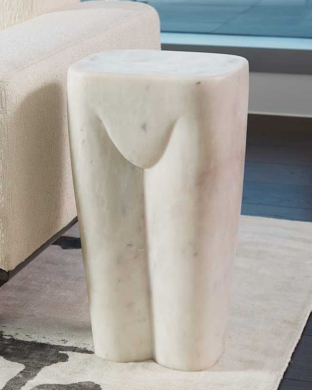 Femme White Marble Stoo