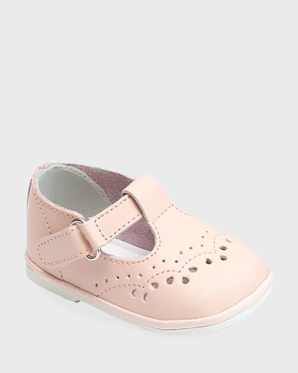 Girl's Birdie Leather T-Strap Brogue Mary Jane,