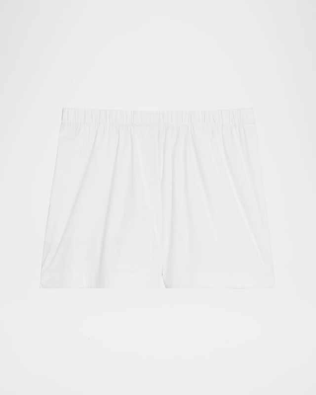 Boxer Stretch Cotton Wide-Leg Shorts