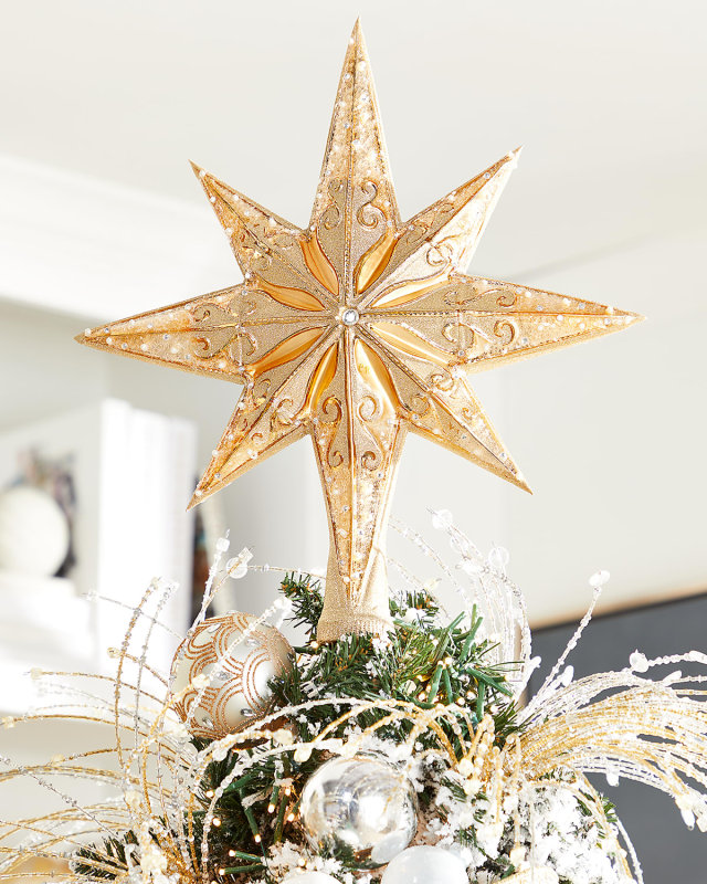 Champagne Stellar Christmas Tree Topper