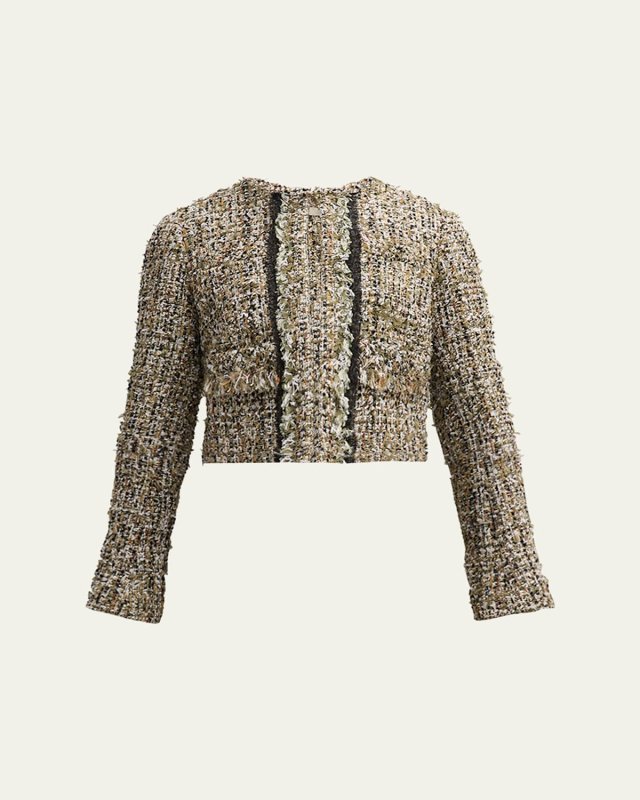 Textured Tweed Crop Jacket