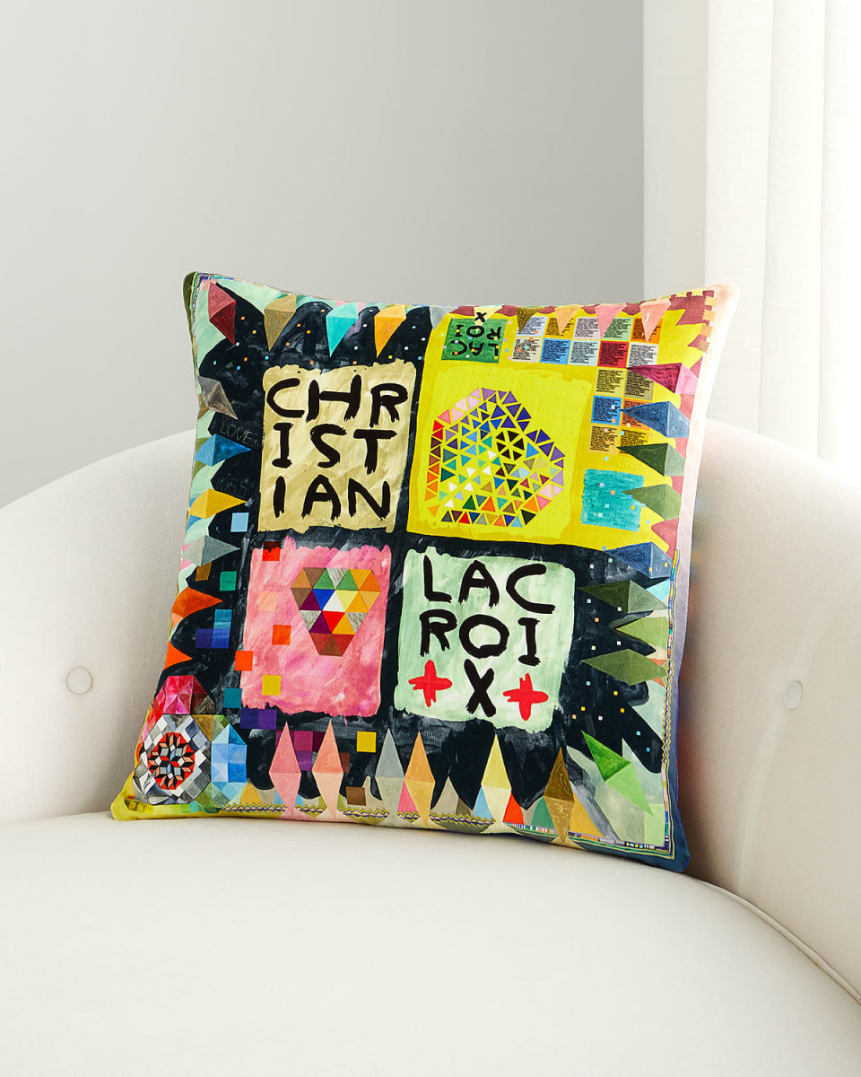 Arlecchino Wood Multicolor Pillow - 20"