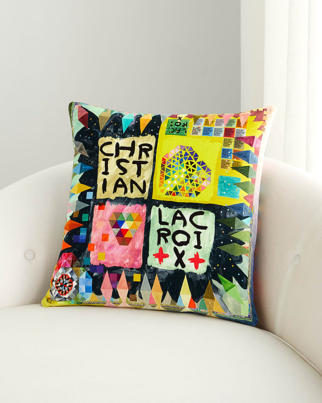 Arlecchino Wood Multicolor Pillow - 20"