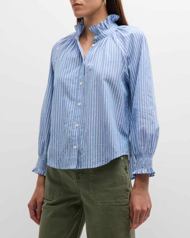 Calisto Pinstripe Long-Sleeve Shirt