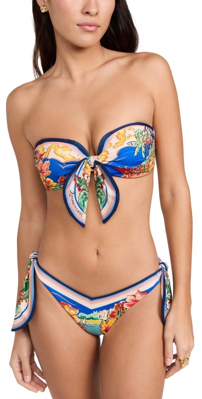 Zimmermann Alight Scarf Tie Bikini Set Nautical Map