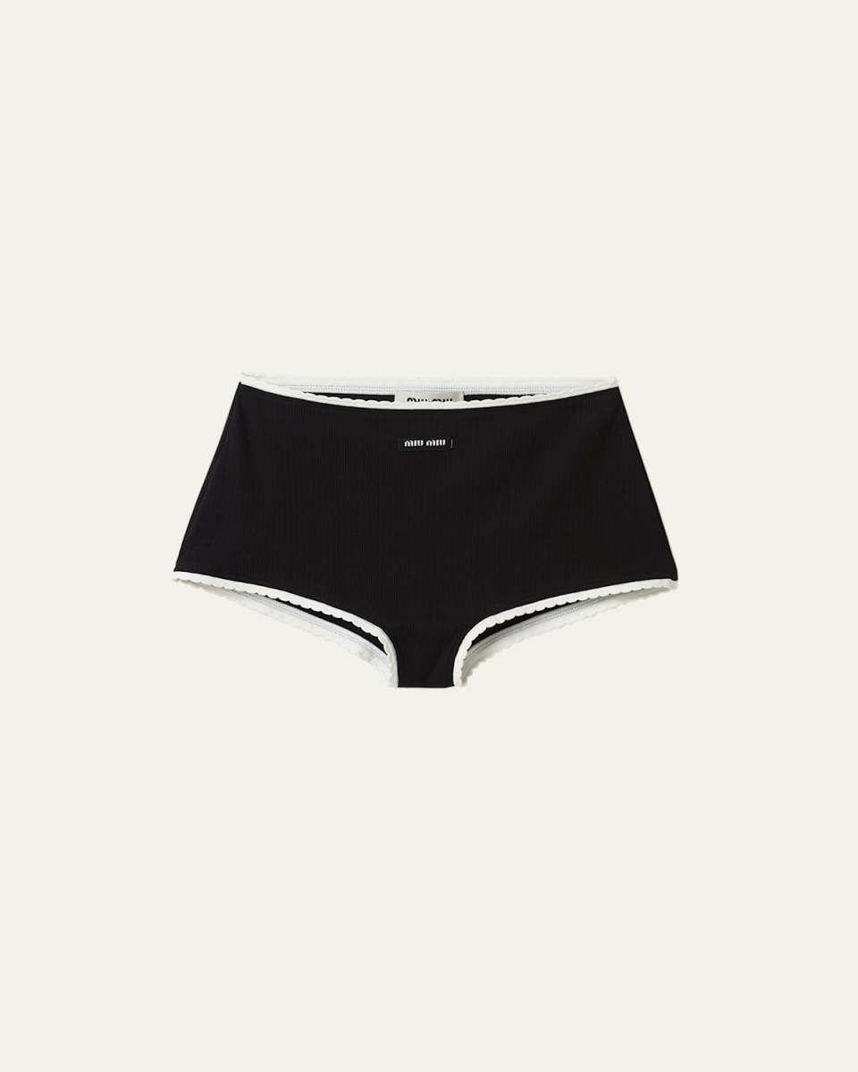 Logo Patch Rib-Knit Underwear