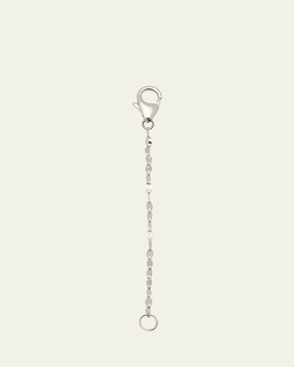 14K White Gold Extender Chain, 2"L
