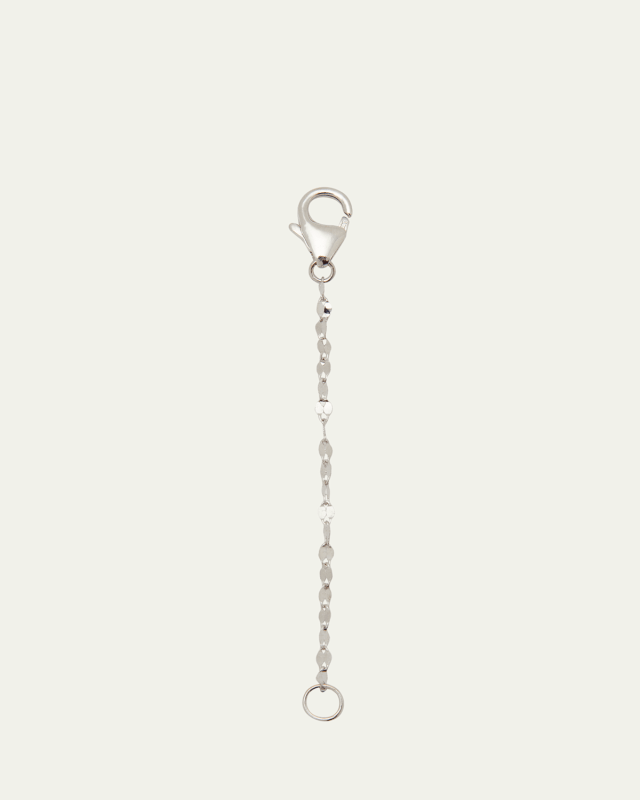14K White Gold Extender Chain, 2"L