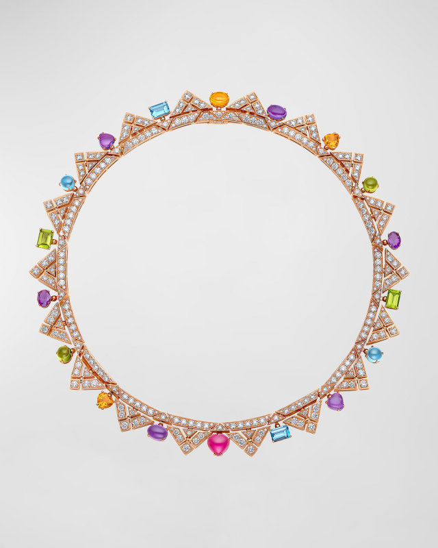 18K Pink Gold Allegra Multi Stone Collar