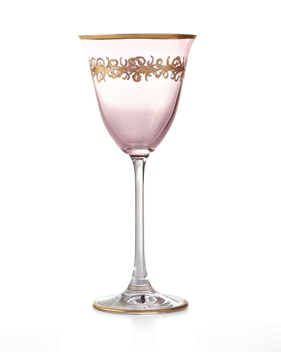 Blush Oro Bello Wine Goblets, Set of 4