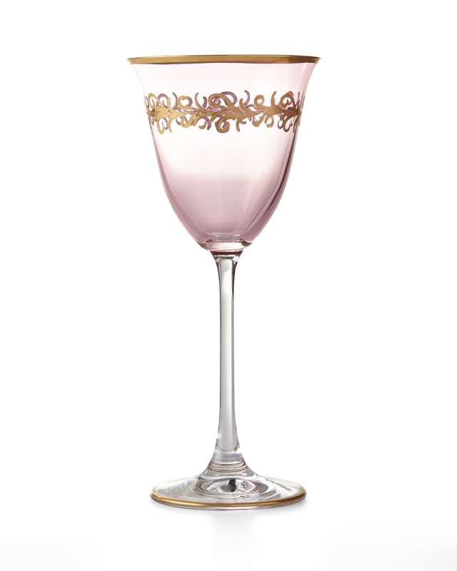 Blush Oro Bello Wine Goblets, Set of 4