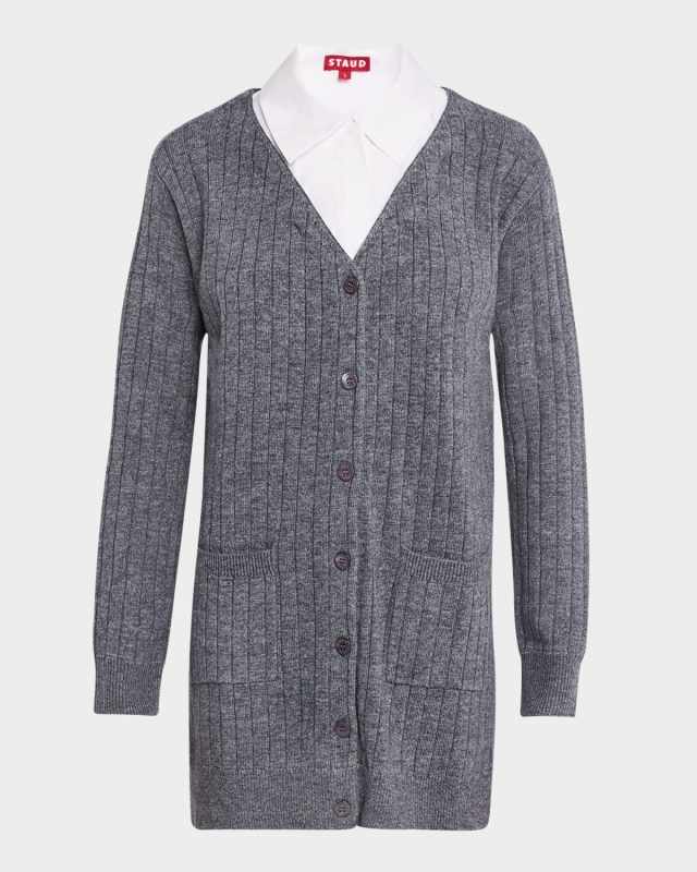 Wallis Mixed-Media Cardigan Dress