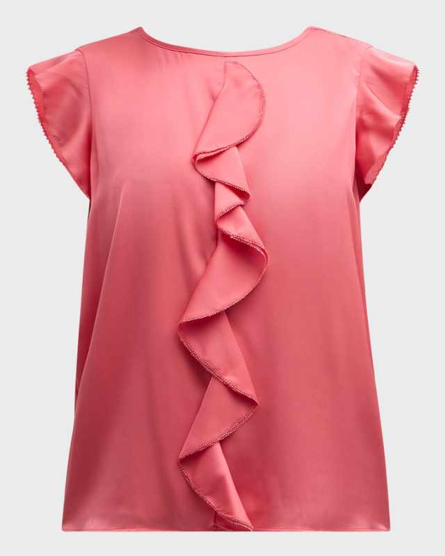 The Anya Sleeveless Ruffle Blouse