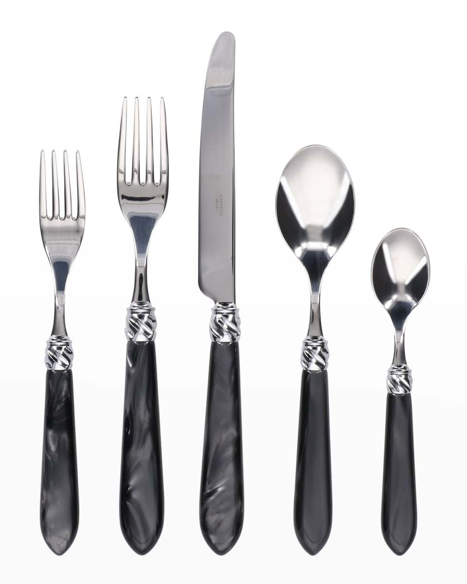 Diana 5-Piece Place Setting, Black