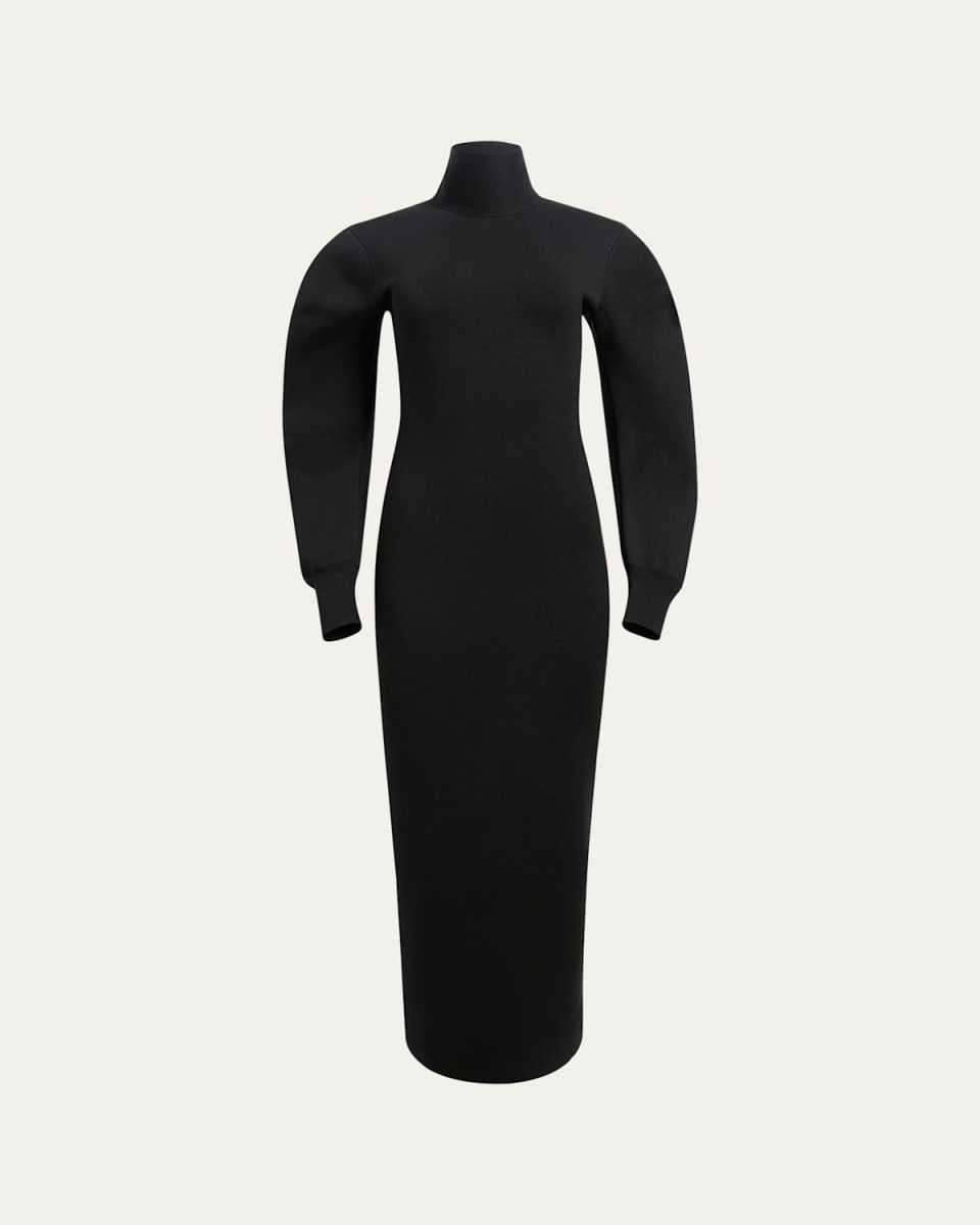 Storm Turtleneck Wool Maxi Dress