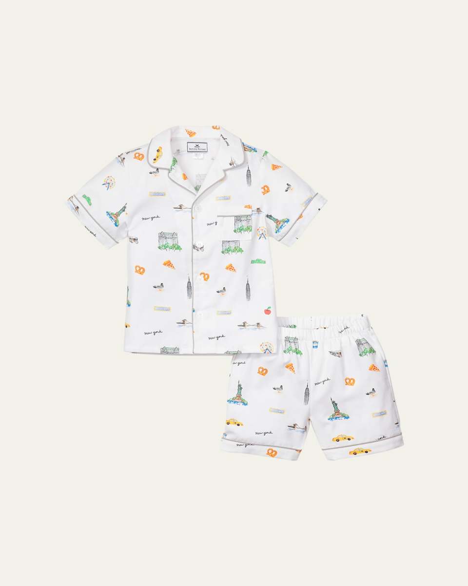 Kid's New York! New York! Classic Two-Piece Pajama Set, Size 6M-14