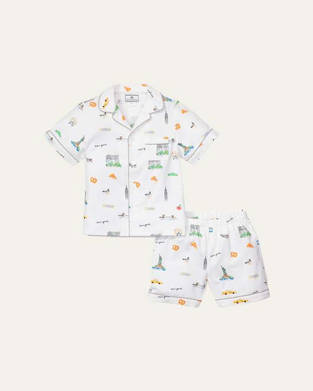 Kid's New York! New York! Classic Two-Piece Pajama Set, Size 6M-14
