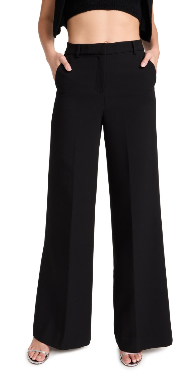 L'AGENCE Pilar Wide Leg Pants Black