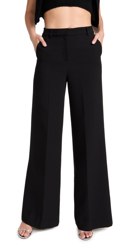 L'AGENCE Pilar Wide Leg Pants Black