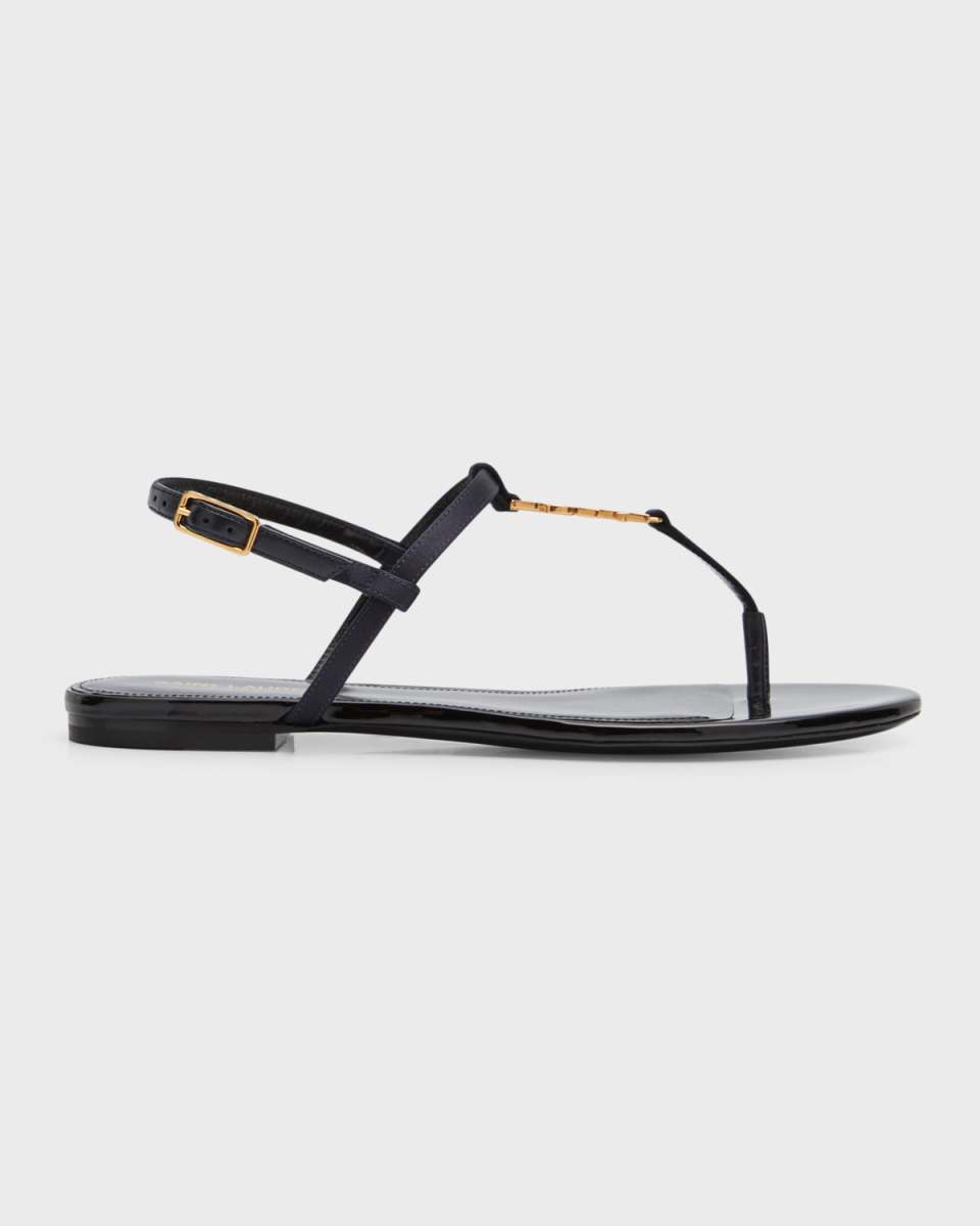 Cassandra YSL Medallion Flat Sandals