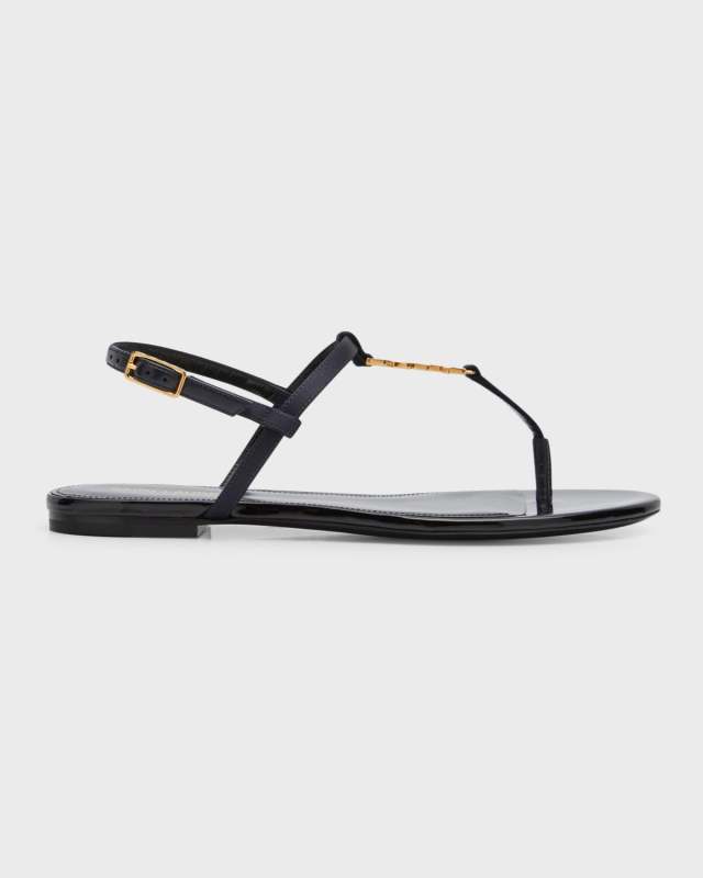 Cassandra YSL Medallion Flat Sandals