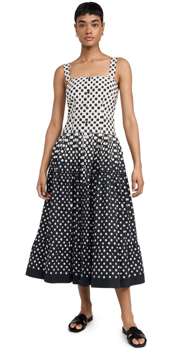 Cara Cara Margarita Dress Spotted Geo Black