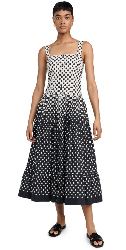 Cara Cara Margarita Dress Spotted Geo Black