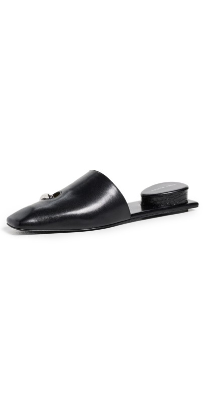 Tory Burch Pierced Mules Perfect Black/Silver
