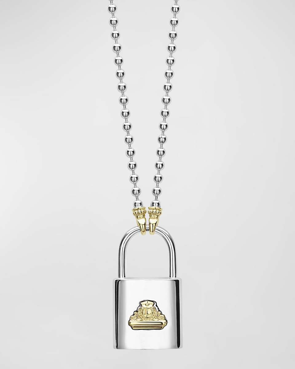 Beloved Lock Pendant Necklace w/ Ball Cha