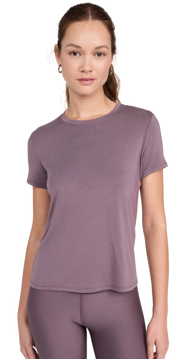 Alo Yoga All Day Short Sleeve Raisinette