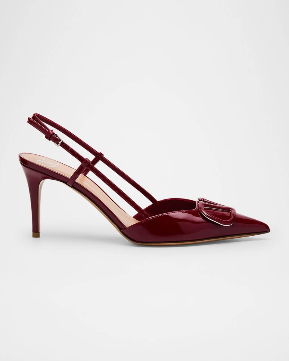 VLogo Patent Slingback Pumps