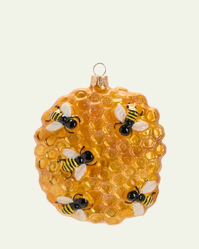 Honeycomb with Bees Christmas Ornament