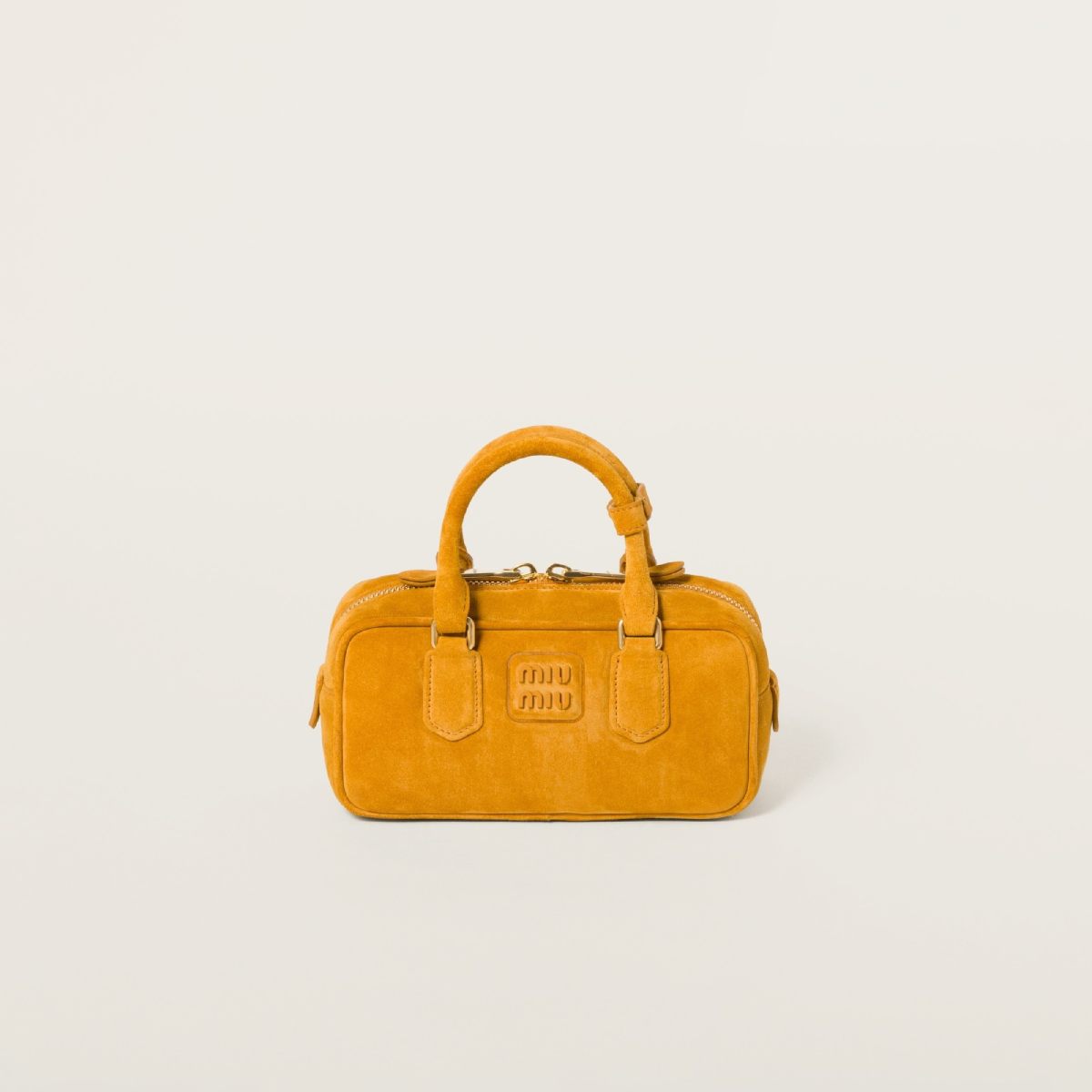 MIU MIU Arcadie padded suede top-handle bag