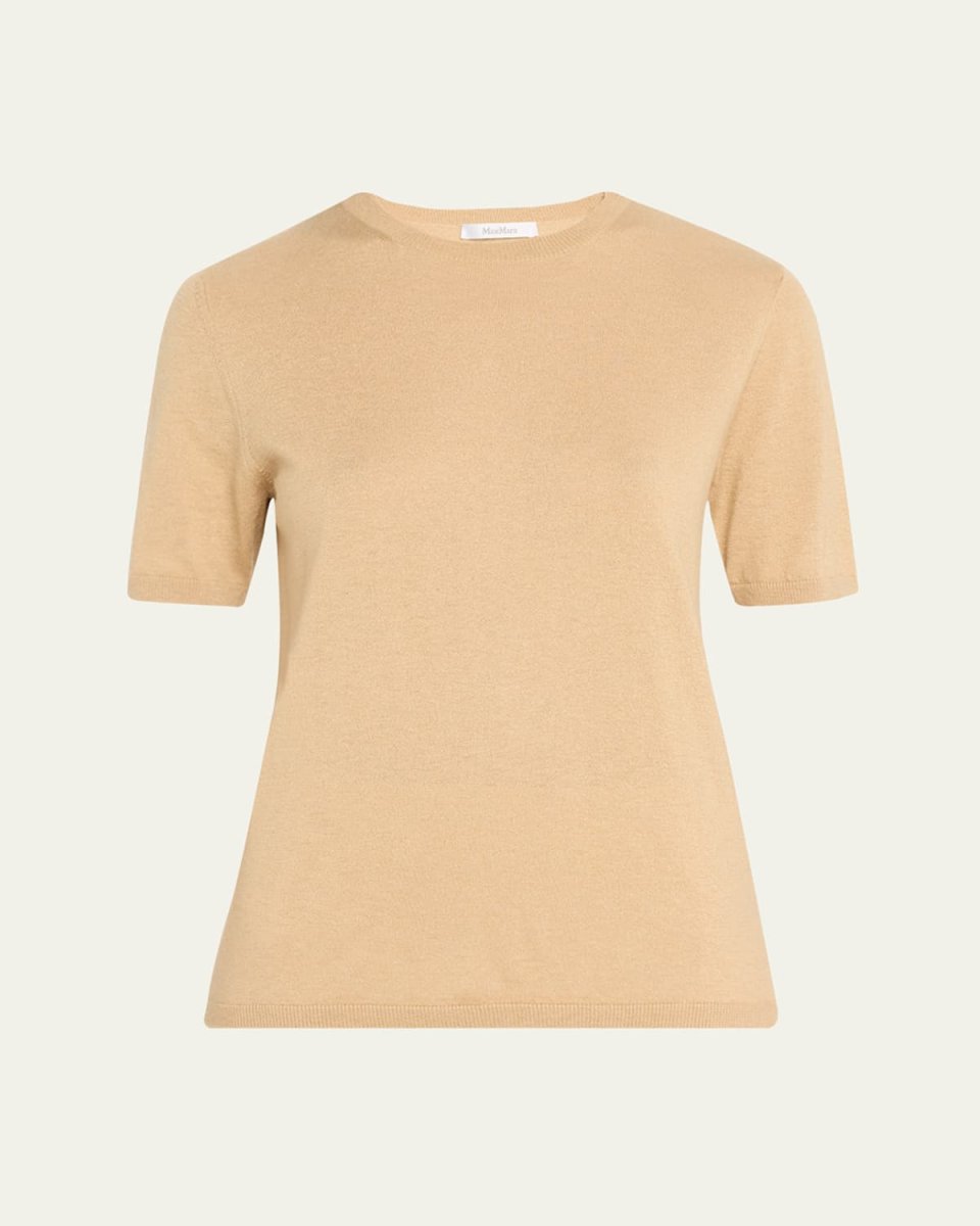 Warren Short-Sleeve Cashmere Sweater