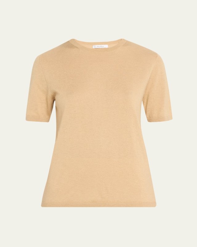 Warren Short-Sleeve Cashmere Sweater