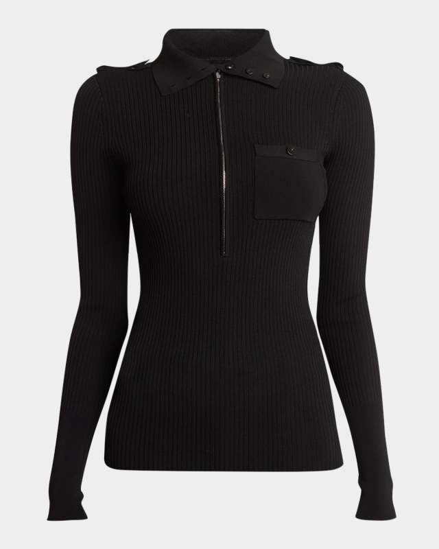 Norah Turtleneck Zip Knit Sweater