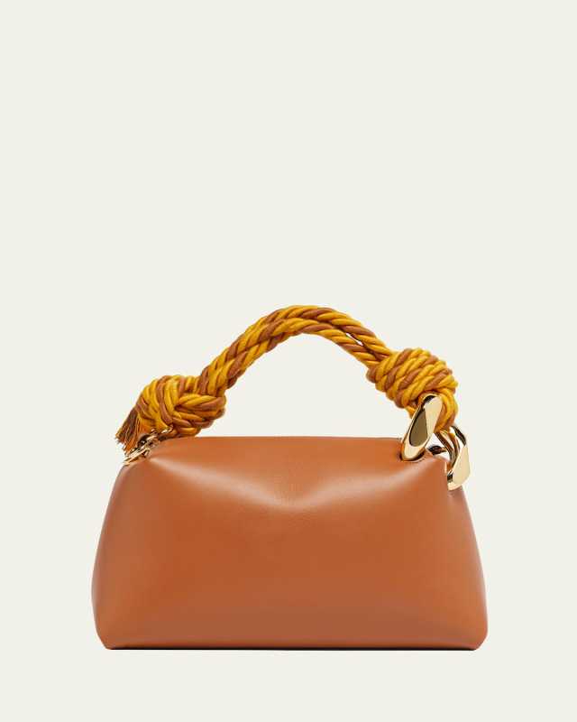 Corner Zip Calf Leather Top-Handle Bag