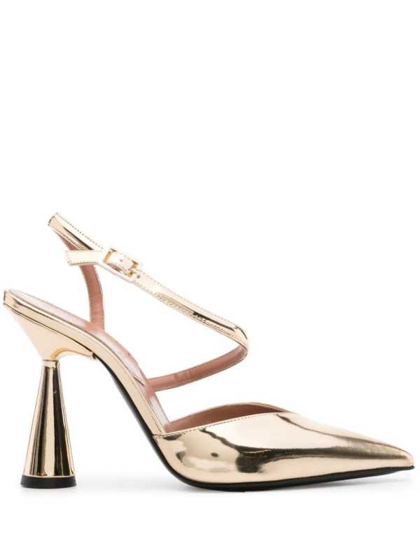 Arya 100mm patent-leather pumps