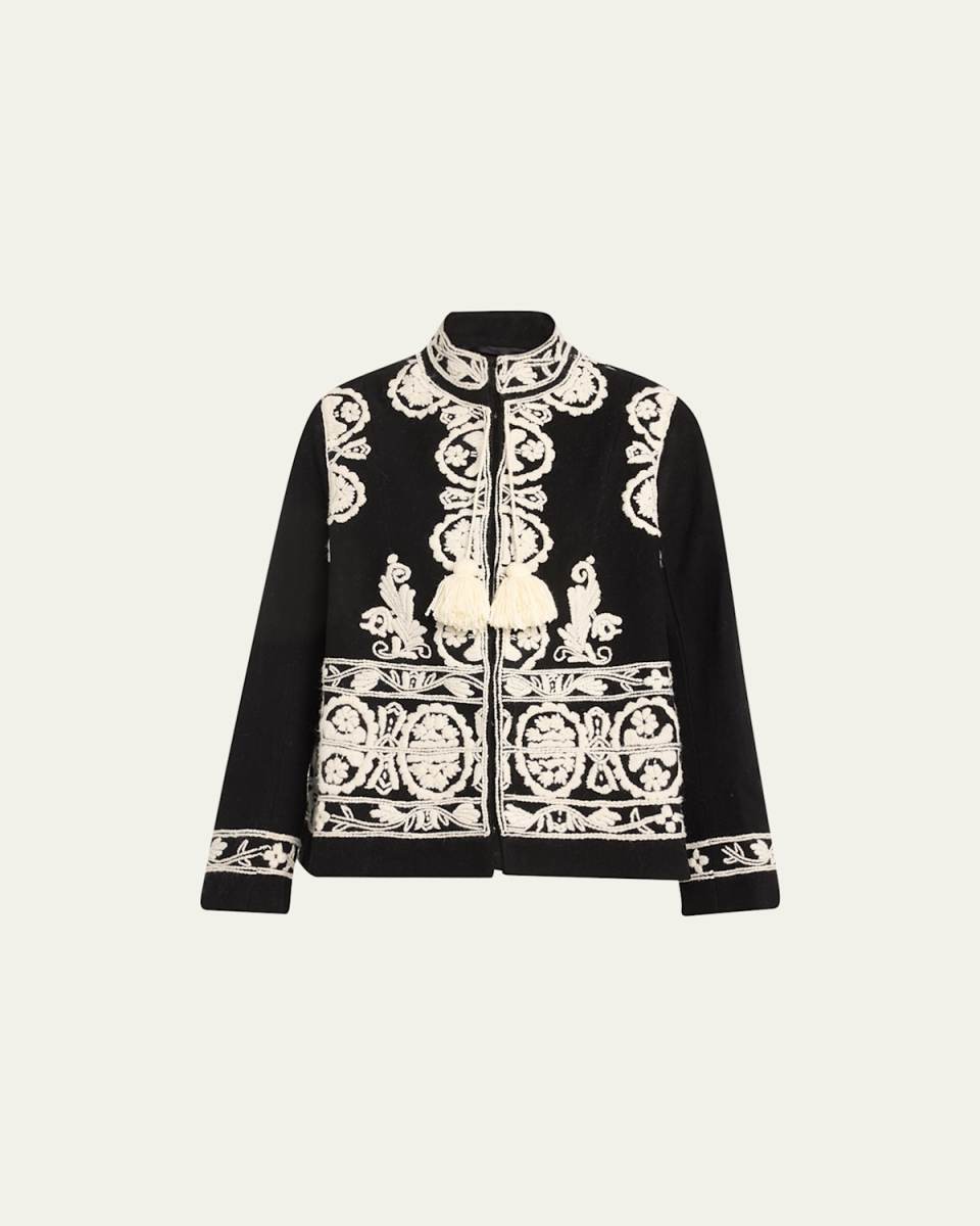 Estate Tassel Embroidered Wool Jacket