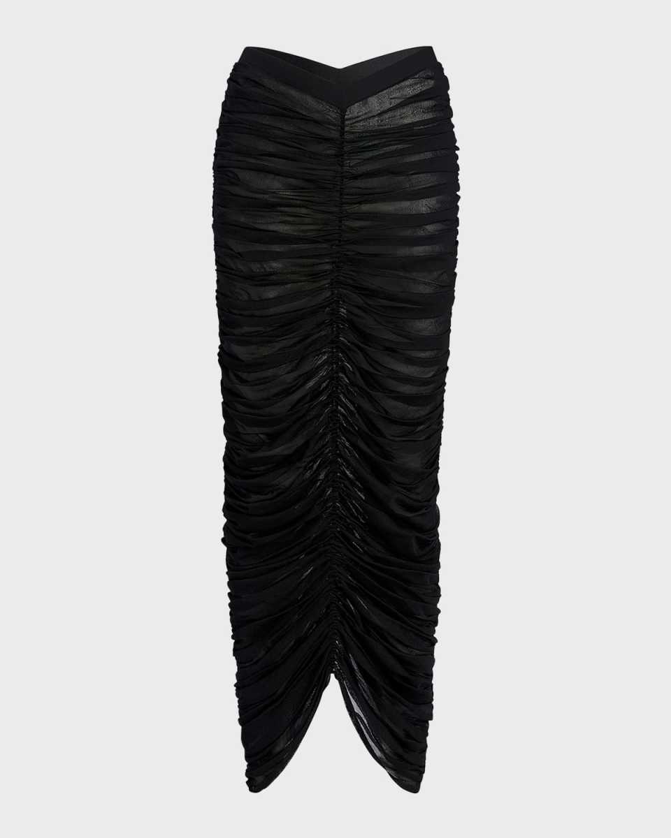 Laure Ruched Pencil Skirt
