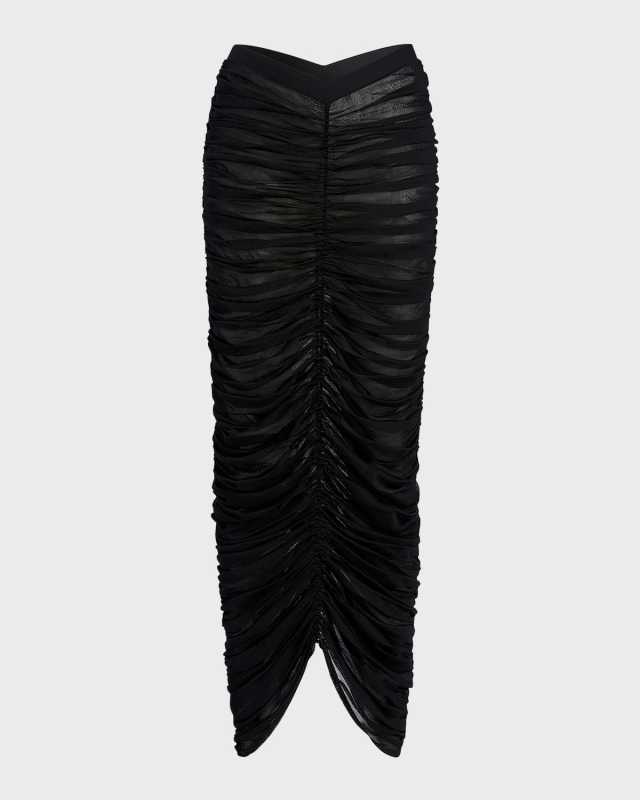 Laure Ruched Pencil Skirt