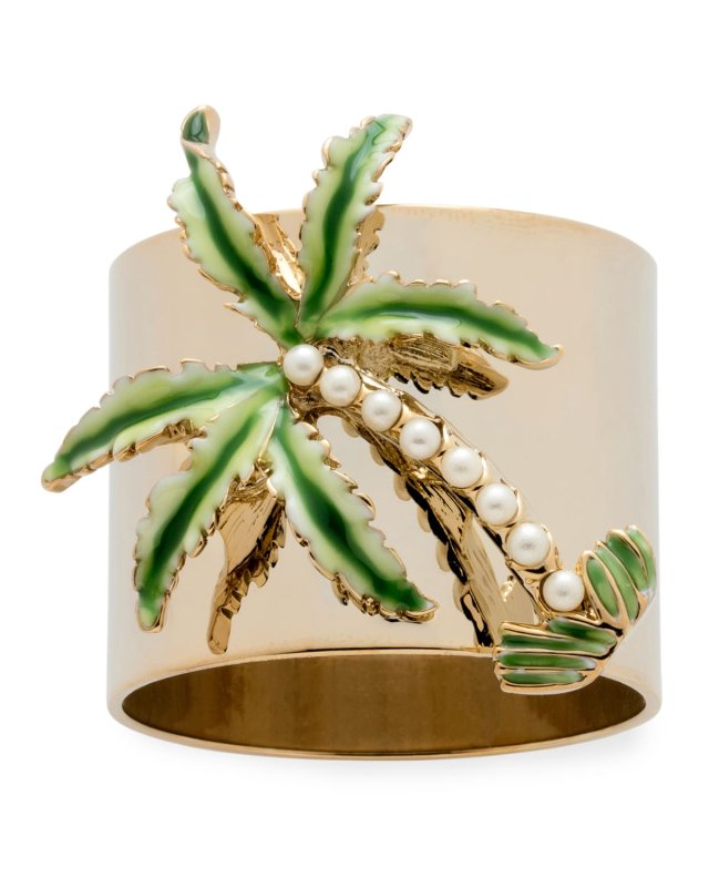 Palm Tree Napkin Rings, Set of 2