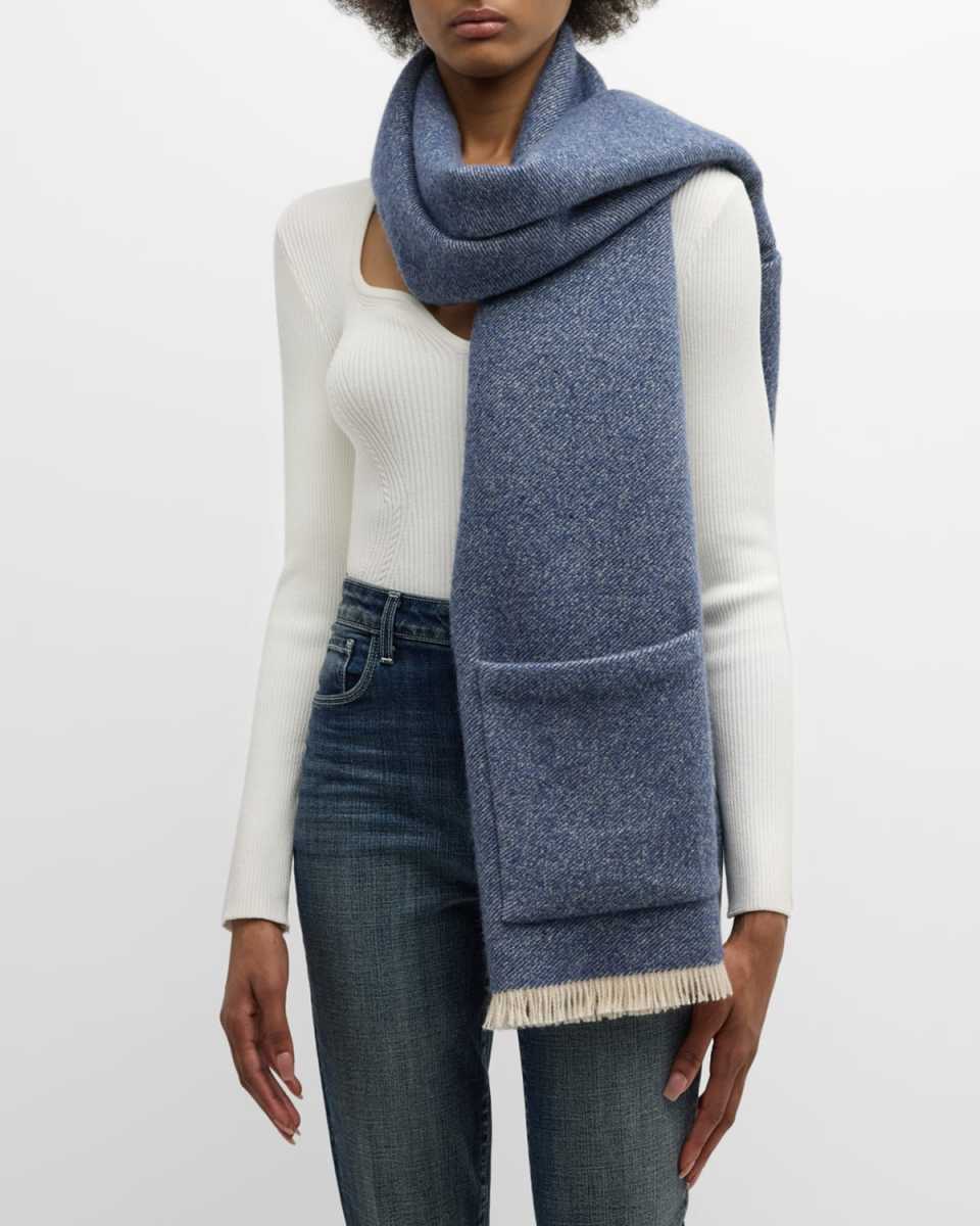 Pocket Cashmere-Blend Scarf