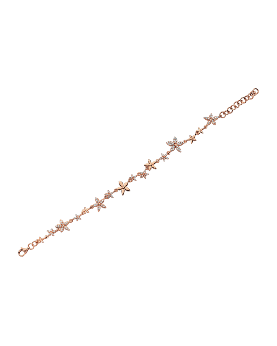 Apple Seed 14k Rose Gold Diamond Bracelet