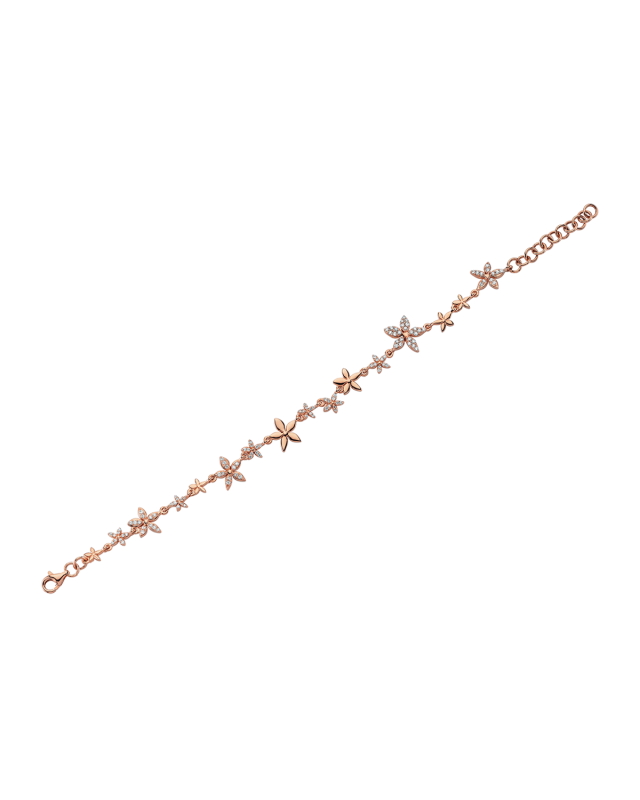 Apple Seed 14k Rose Gold Diamond Bracelet