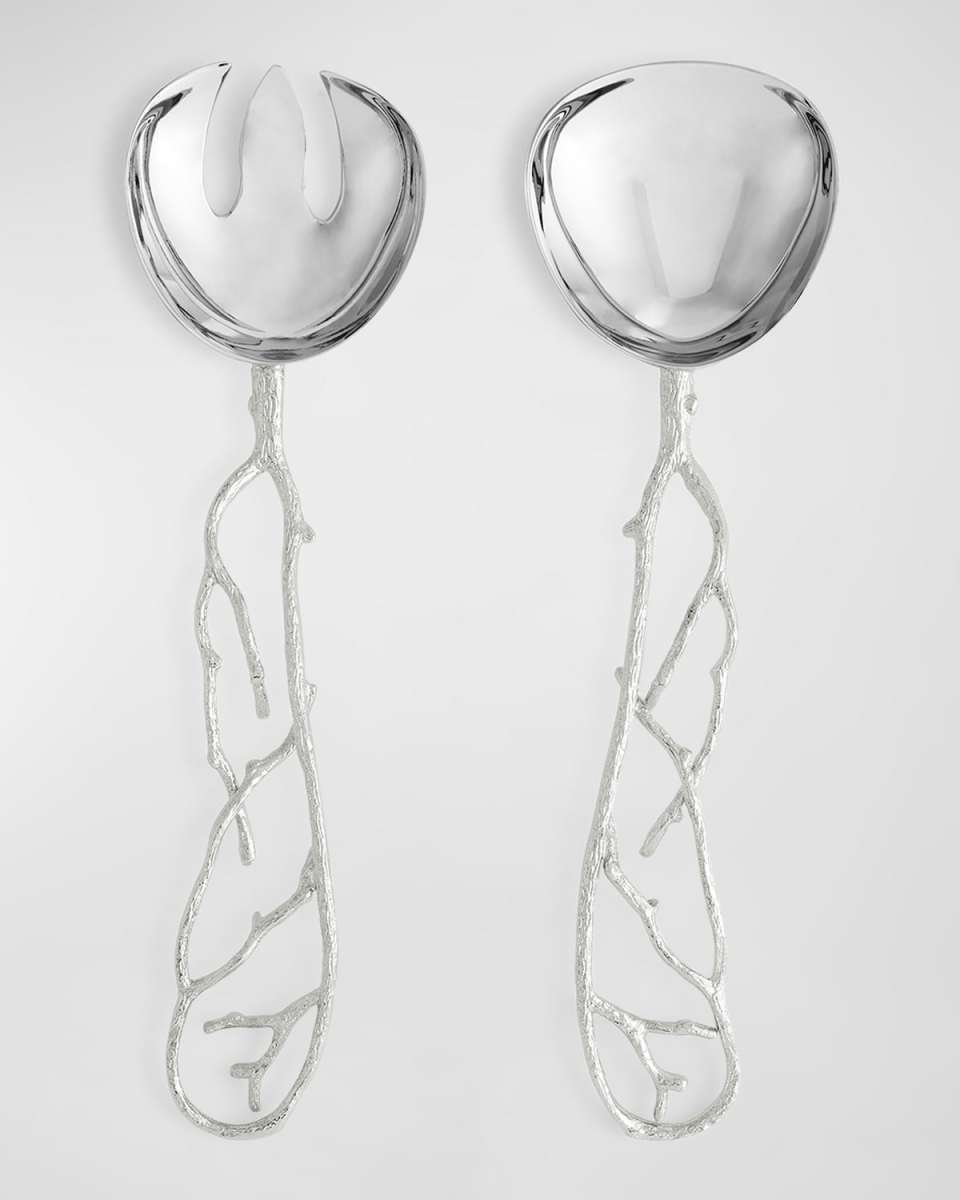 Pomegranate Silver & Gold 2-Piece Serving Set