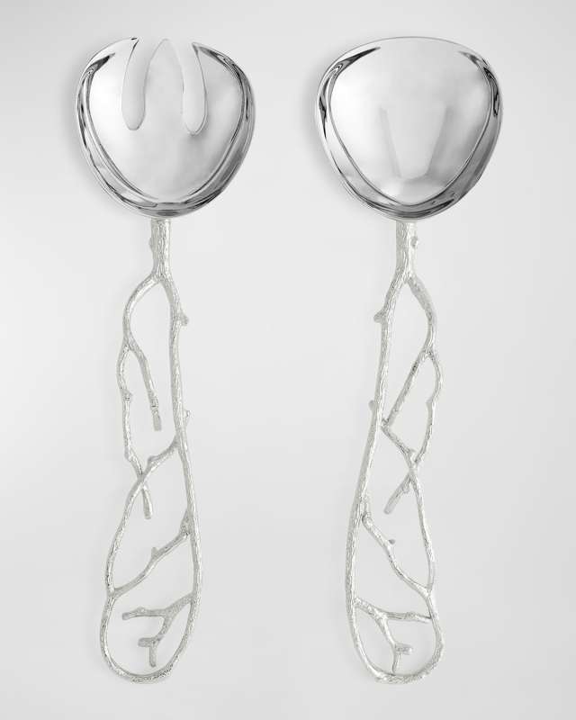 Pomegranate Silver & Gold 2-Piece Serving Set