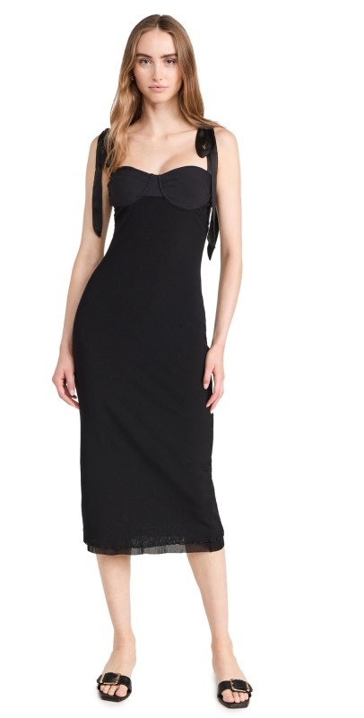 Free People Girls Got Glam Slip Dress Black