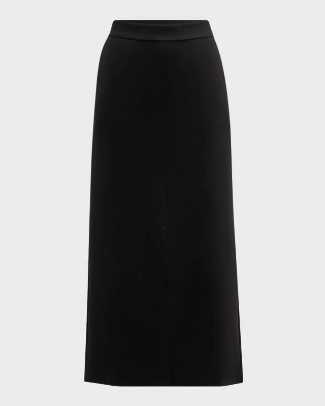Petite Straight Front-Slit Ponte Maxi Sk