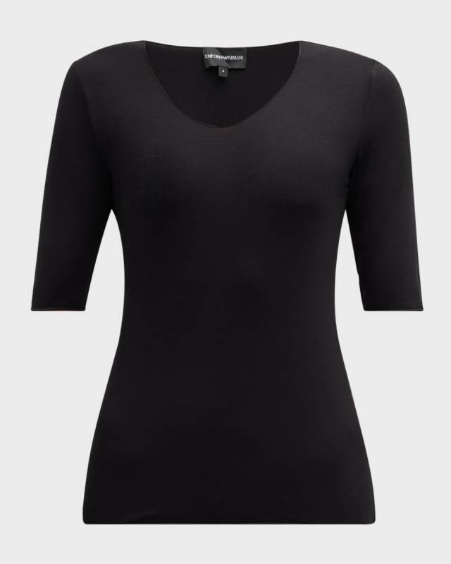 Fitted Jersey Top